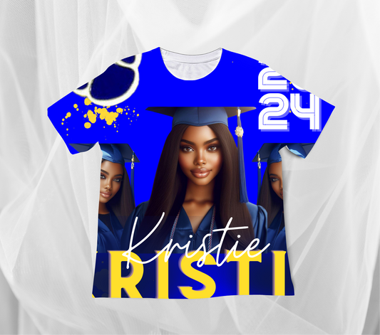 All Over 3D Print Grad T Shirt